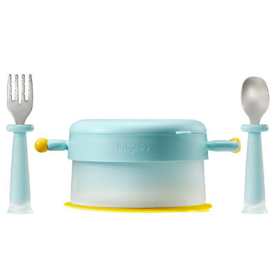 Babycare注水保温碗-三件套-北碧蓝